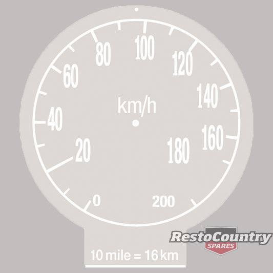 Holden Speedo Metric Conversion Decal HD HR  sticker  speedometer - MSC2101