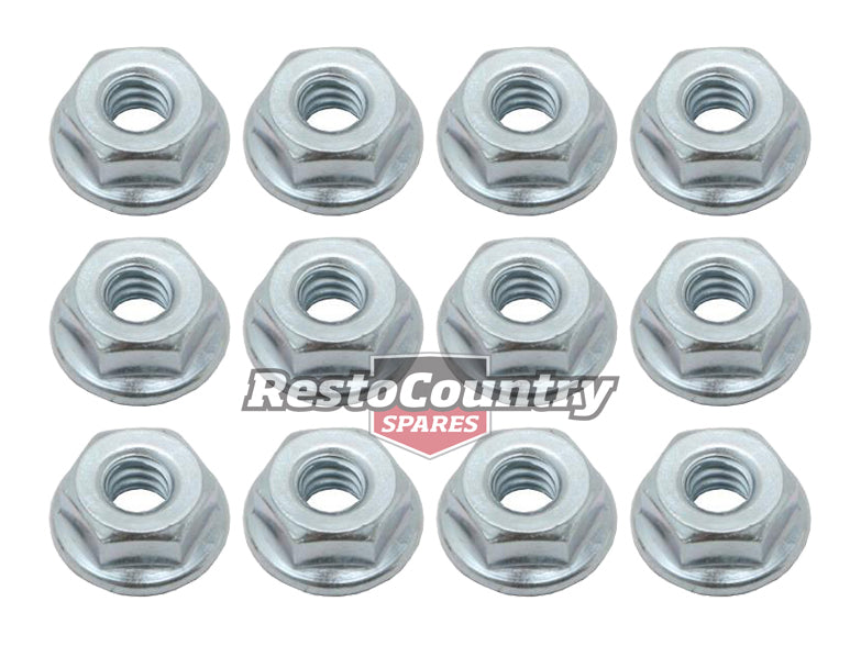 "Holden Nut Kit 3/16" - 24 x 3/8" Hex 1/2" Serrated Flange Zinc - NH0006"