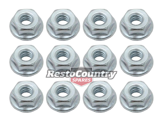 "Holden Nut Kit 3/16" - 24 x 3/8" Hex 1/2" Serrated Flange Zinc - NH0006"