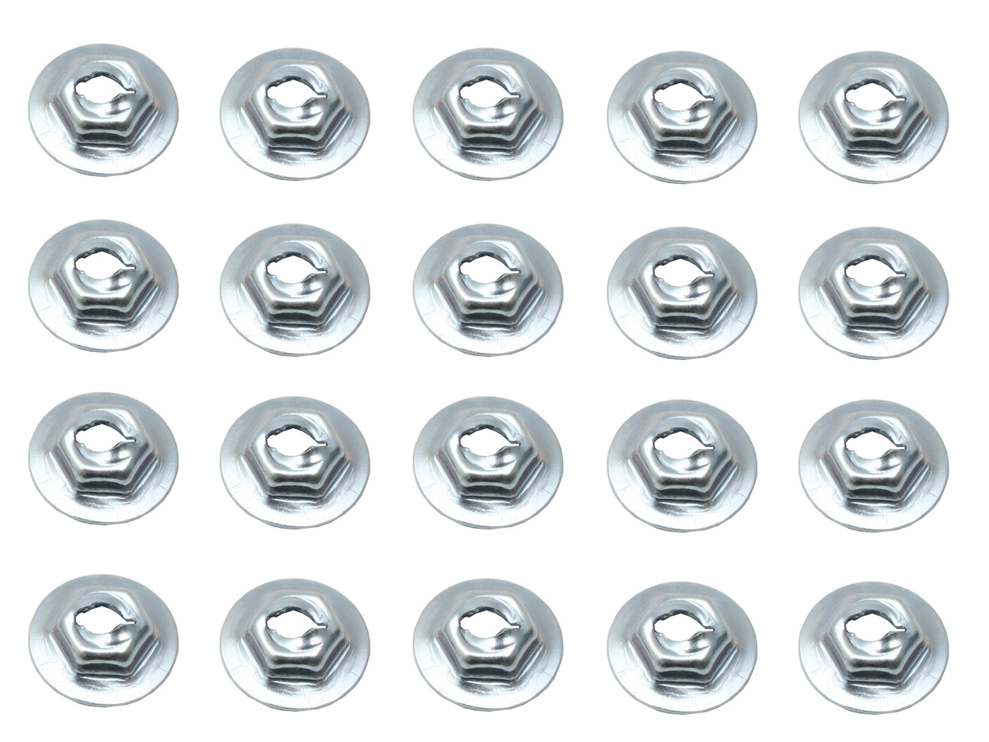 "Universal Speed Nut Pack x20 1/8 Stud 5/16" Hex 17/32 Washer bolt nuts - NS0010"