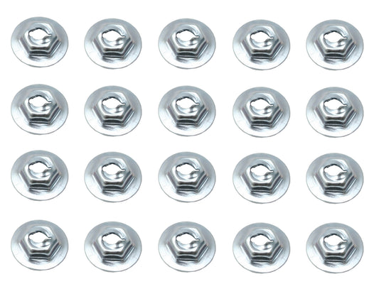 "Universal Speed Nut Pack x20 1/8 Stud 5/16" Hex 17/32 Washer bolt nuts - NS0010"