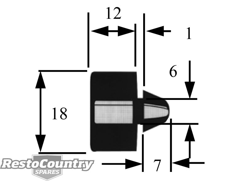 Universal Rubber Bumper x1 18mm OD x 12mm High bump stop - RB1001