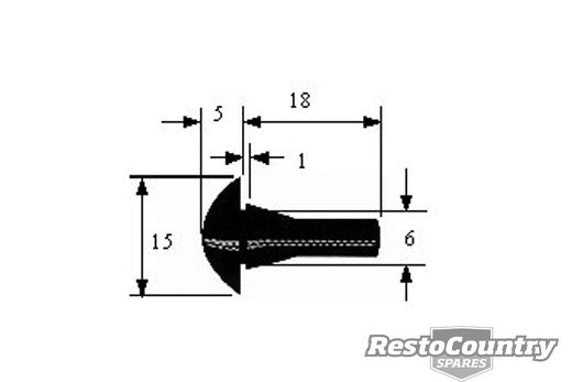 Universal Rubber Bumper x1 15mm OD x 5mm High bump stop - RB1002
