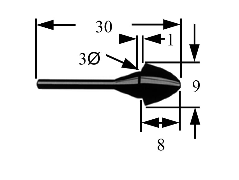 Universal Rubber Bumper x1 9mm OD x 8mm High bump stop - RB1006