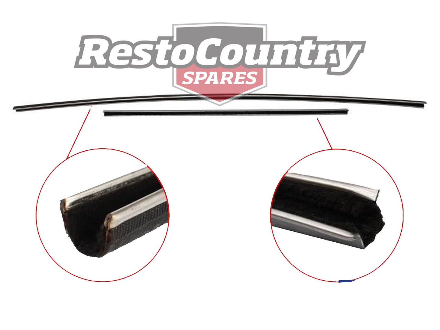 Holden Bailey Pillar Channel set x1 48 FJ FX FB FC FE EK EJ EH door window - RBC1062