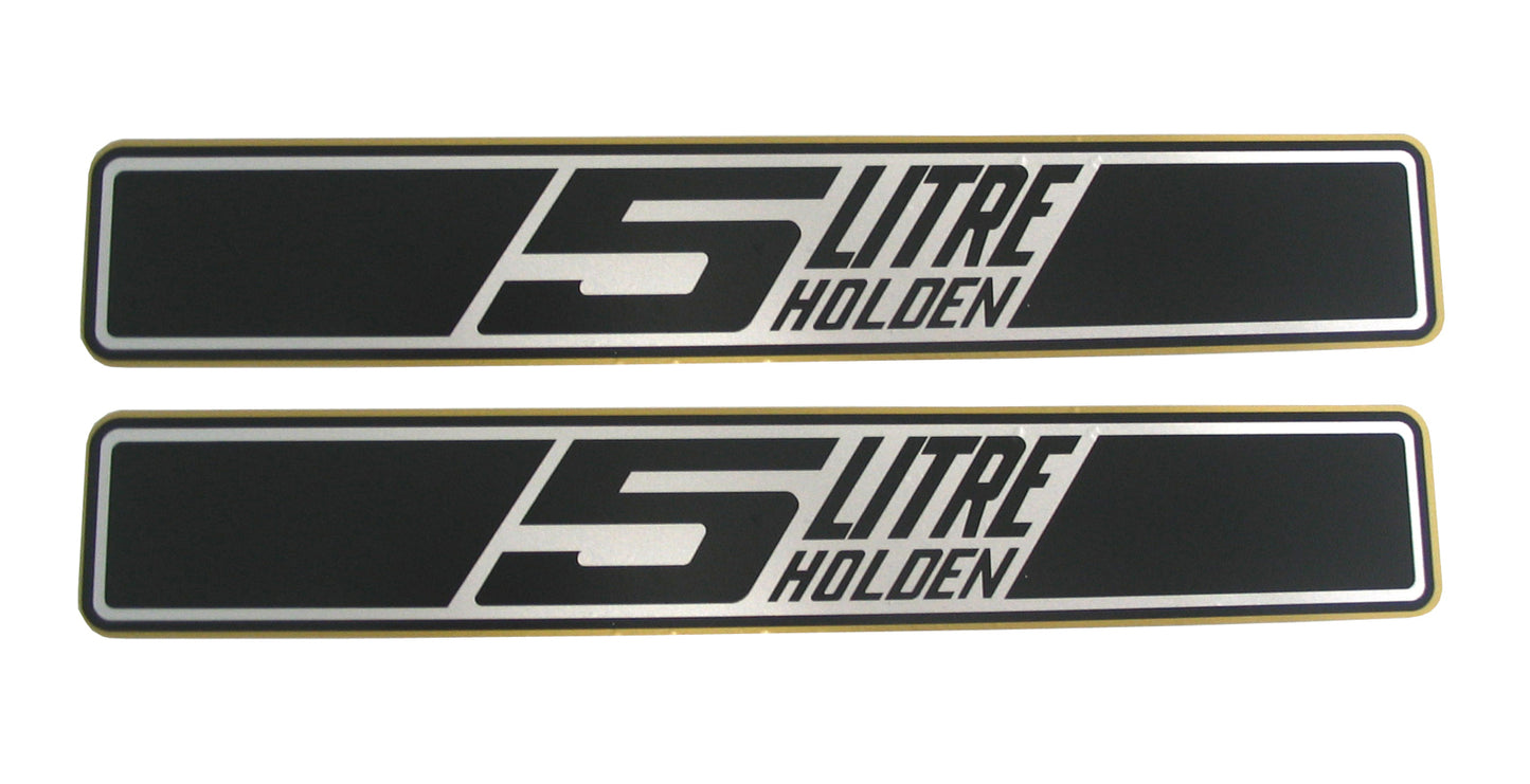 Holden HK Rocker Cover Transfer - 5 Litre - Pair decal sticker tappet 5L - RCD1000