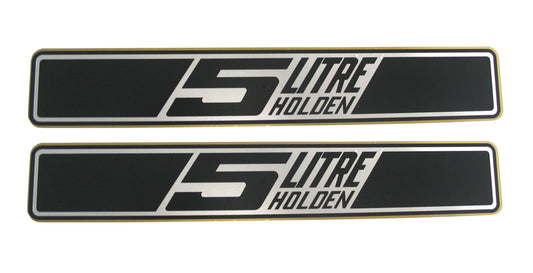 Holden HK Rocker Cover Transfer - 5 Litre - Pair decal sticker tappet 5L - RCD1000