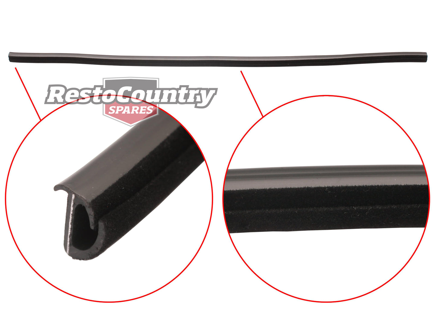 Holden Door Weather Belt Rubber Strip FRONT INNER LH/RH Commodore VB VC VH VK VL - RDB1003