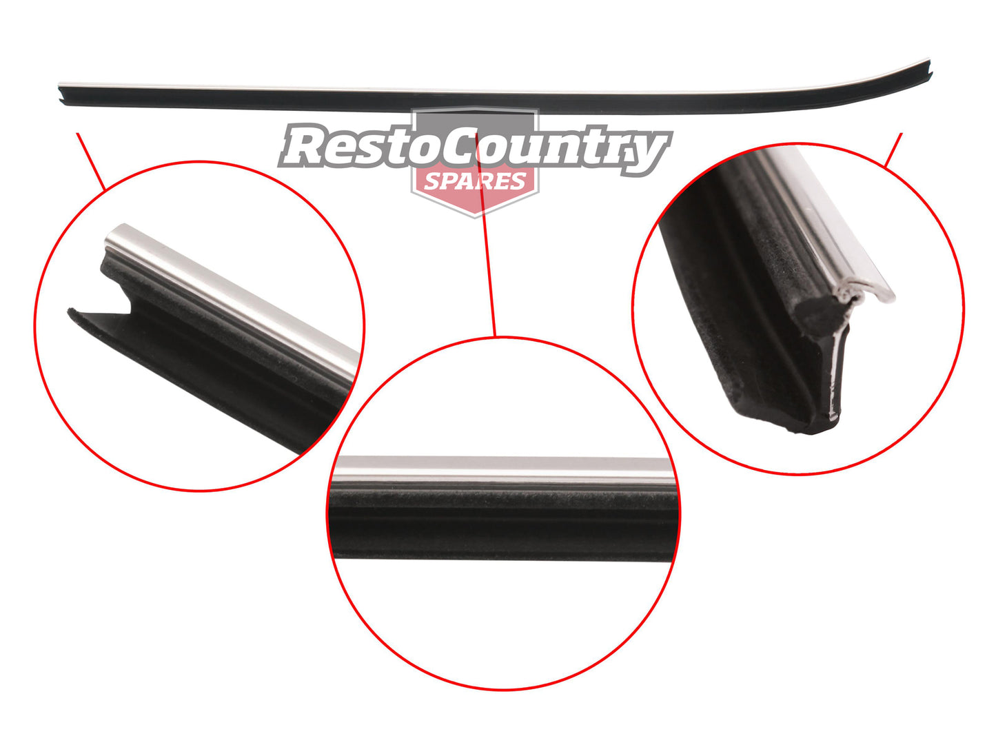 Ford Door Weather Belt XC ZH REAR INNER LEFT belt seal weatherstrip - RDB2009