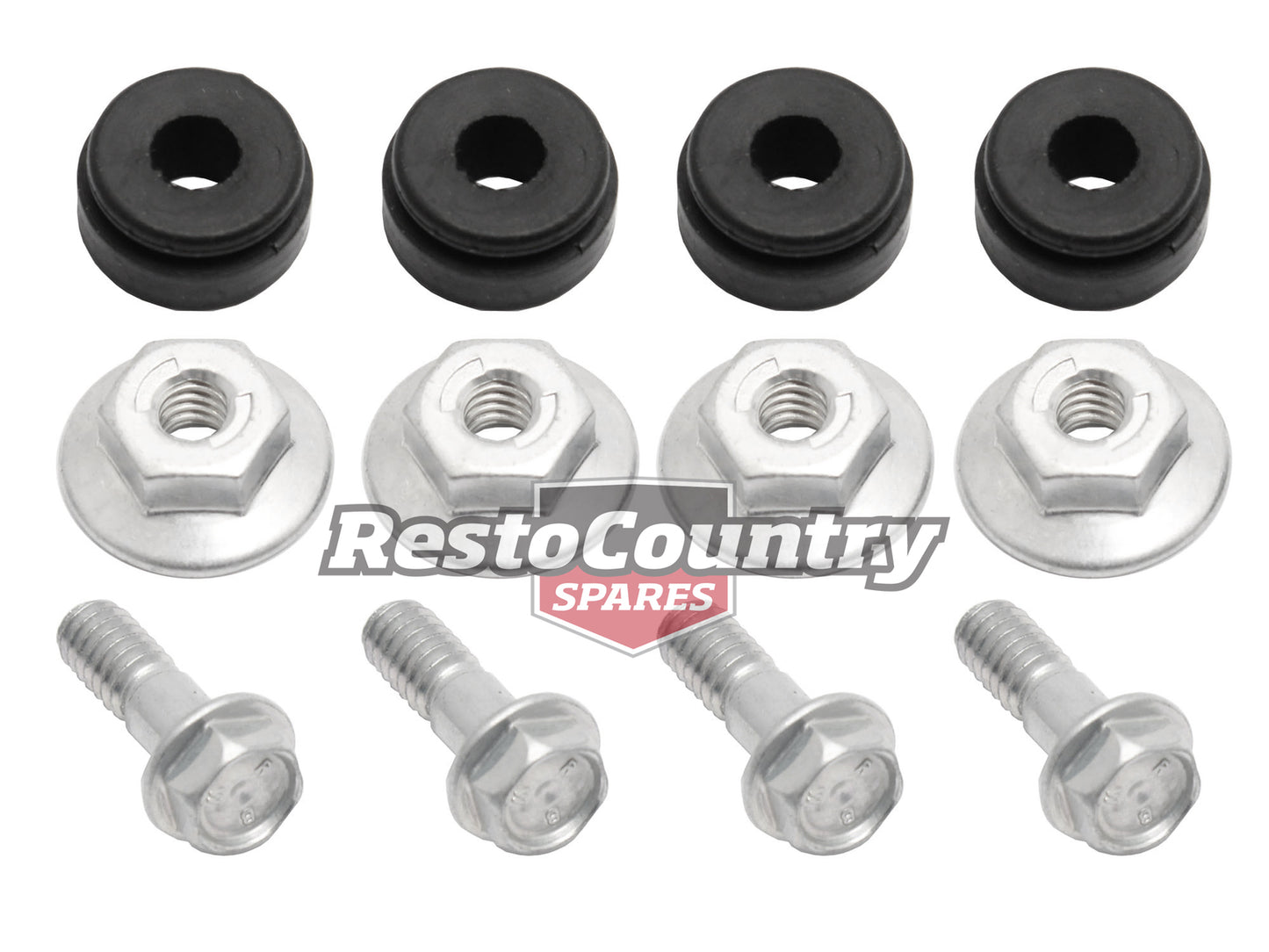 Holden Radiator Mount Fitting Nut + Bolt Kit HQ HJ (no exhaust Emission) bolts - RMK1004