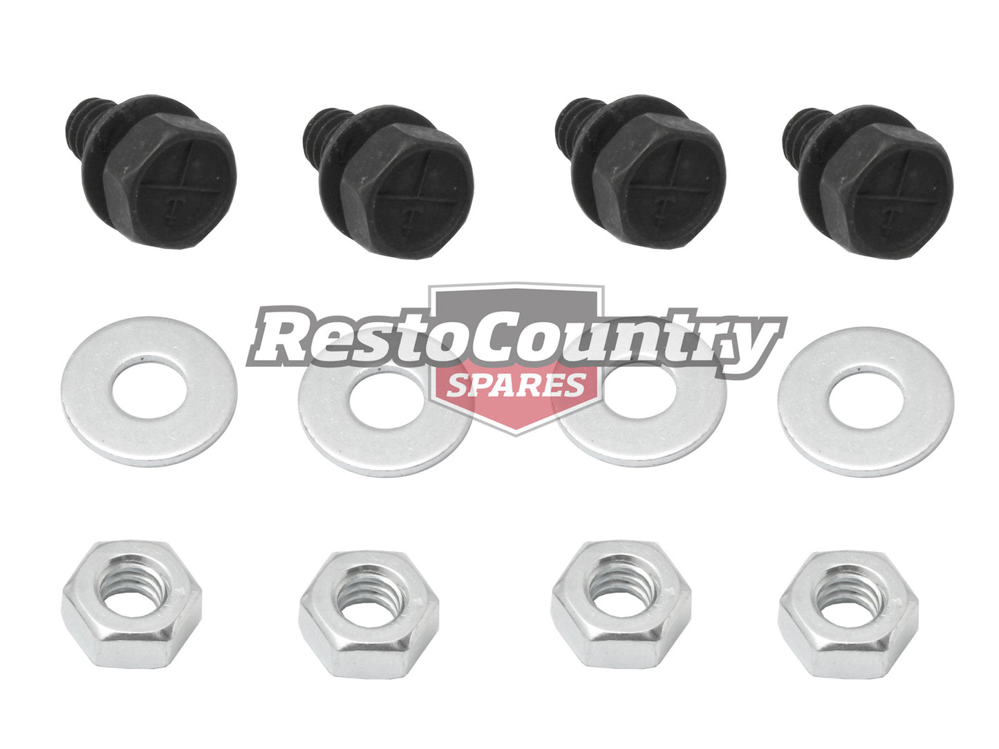 Holden Radiator Mounting Nut + Bolt Kit HJ HX WITH Exhaust Emission mount fit - RMK1004A