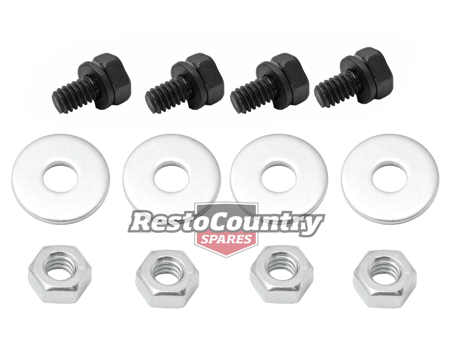 Holden Radiator Mounting Kit HZ Nuts + Bolt Style mount fit fitting - RMK1004B