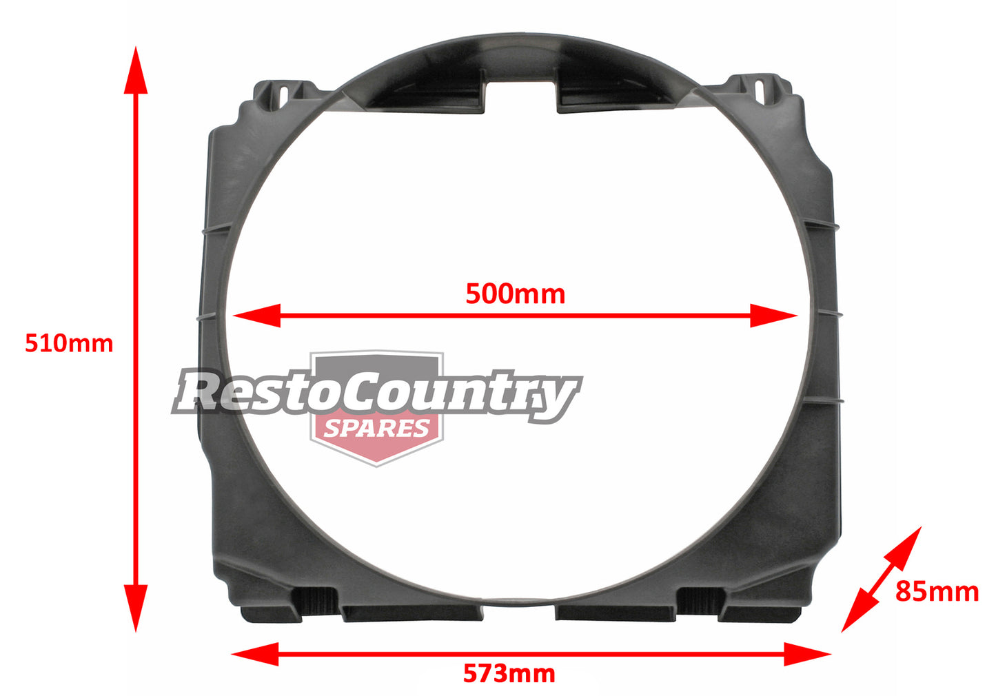 Ford Radiator Shroud XA XB ZF ZG V8 Non Airconditioned heater fan - RS2002