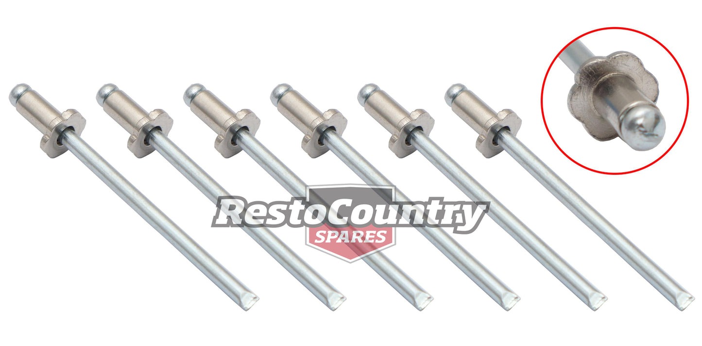 Holden Commodore ROSETTE Rivet Kit 6pcs ID Plate VN VQ VG VP VR VS VT VX VY VZ - RV1000