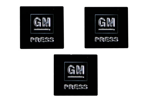 Holden Decal Seat Belt Button GM PRESS x3pc HK HT HG HQ HJ HX HZ Ute Van Buckle - SBD1002A