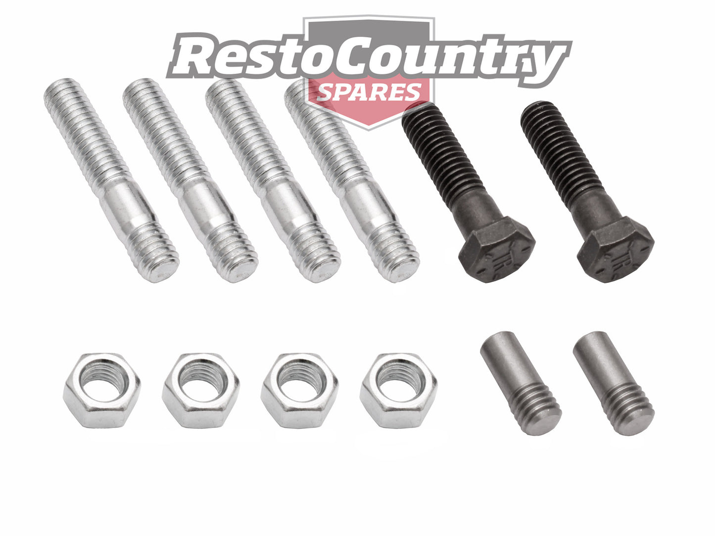 Holden Red 6Cyl Exhaust Manifold Bolt+Stud+Nut Kit 149 161 173 179 186 194 202 - SD1107