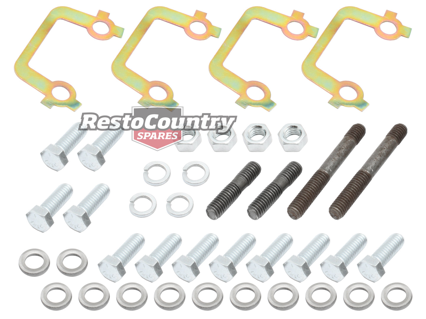 Holden Exhaust Manifold Lock Tab +Bolt +Stud V8 253 308 WB VB VC VH VK VL LH LX - SD1110