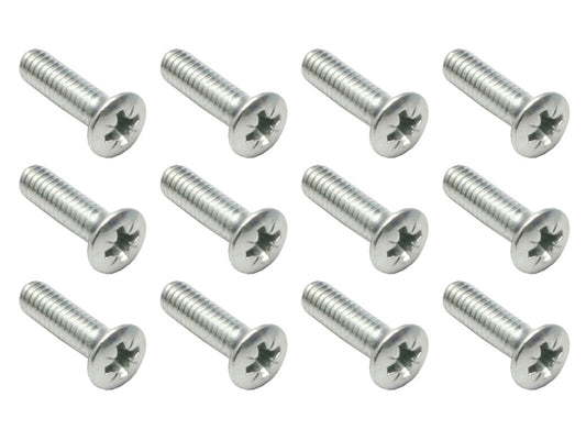 "Ford Interior Chrome Screw Pack Phillips Oval Head 8G 5/8" CR ZP 12pcs - SM0012"