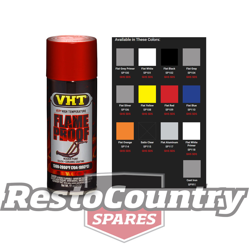 VHT High Temperature Spray Paint FLAMEPROOF FLAT RED. Exhaust engine flame proof - SP109