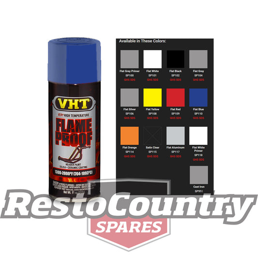 VHT High Temperature Spray Paint FLAMEPROOF FLAT BLUE. Exhaust Engine flame proof - SP110
