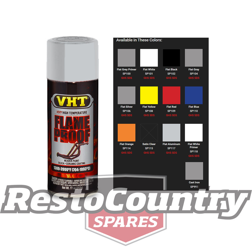 VHT High Temperature Spray Paint FLAMEPROOF FLAT ALUMINIUM engine flame proof - SP117