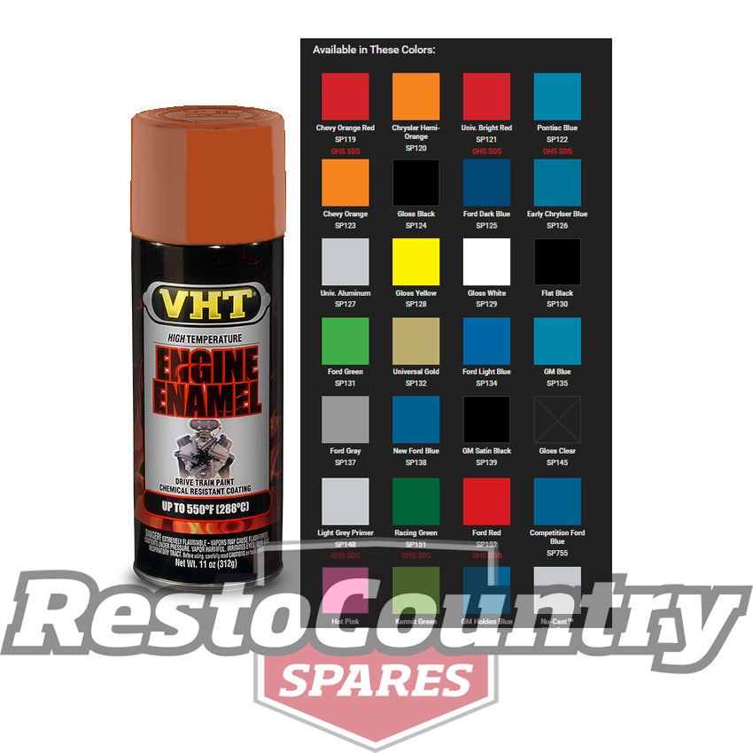 VHT High Temperature Spray Paint ENGINE ENAMEL CHRYSLER HEMI ORANGE starter diff - SP120