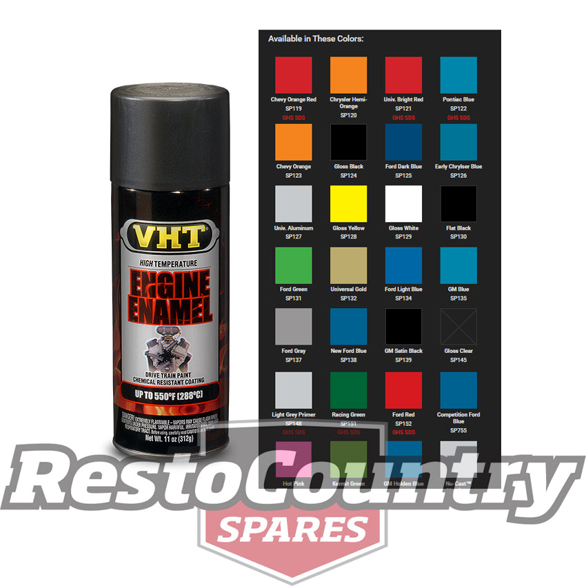 VHT High Temperature Spray Paint ENGINE ENAMEL SATIN BLACK starter diff - SP139