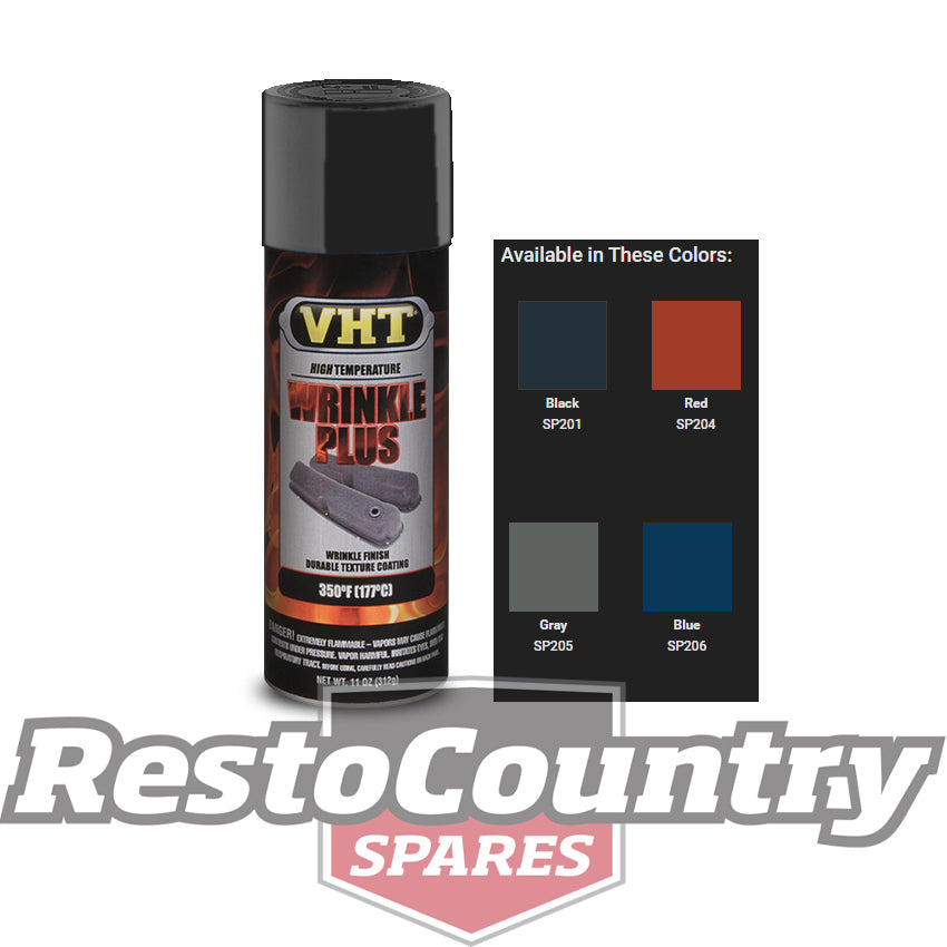 VHT High Temperature Spray Paint WRINKLE PLUS BLACK dash firewall cover shifters - SP201