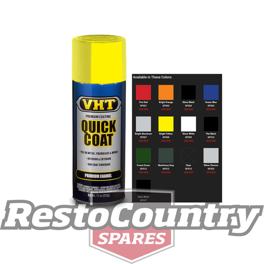 VHT Enamel Spray Paint QUICK COAT Premium Interior + Exterior Enamel YELLOW - SP508