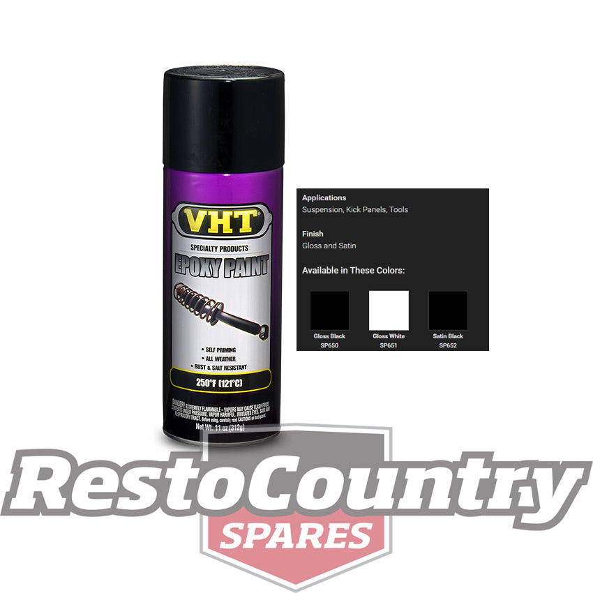 VHT Epoxy All Weather Spray Paint EPOXY SATIN BLACK Rust +Salt Resistant - SP652