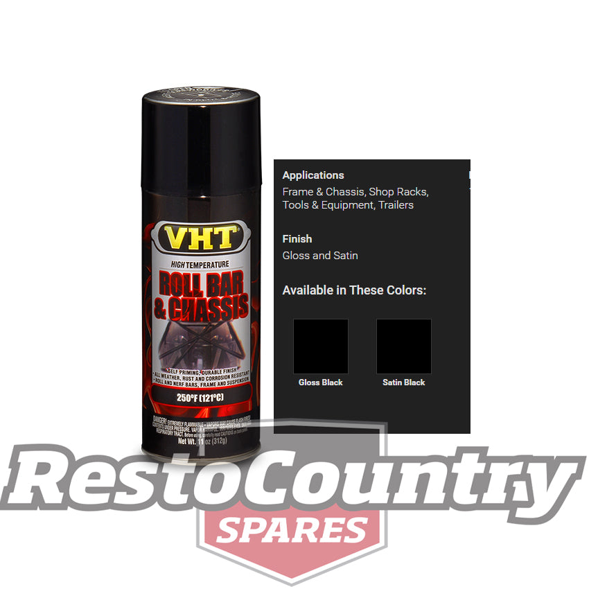 VHT High Temperature Spray Paint ROLL BAR + CHASSIS GLOSS BLACK rollbar - SP670