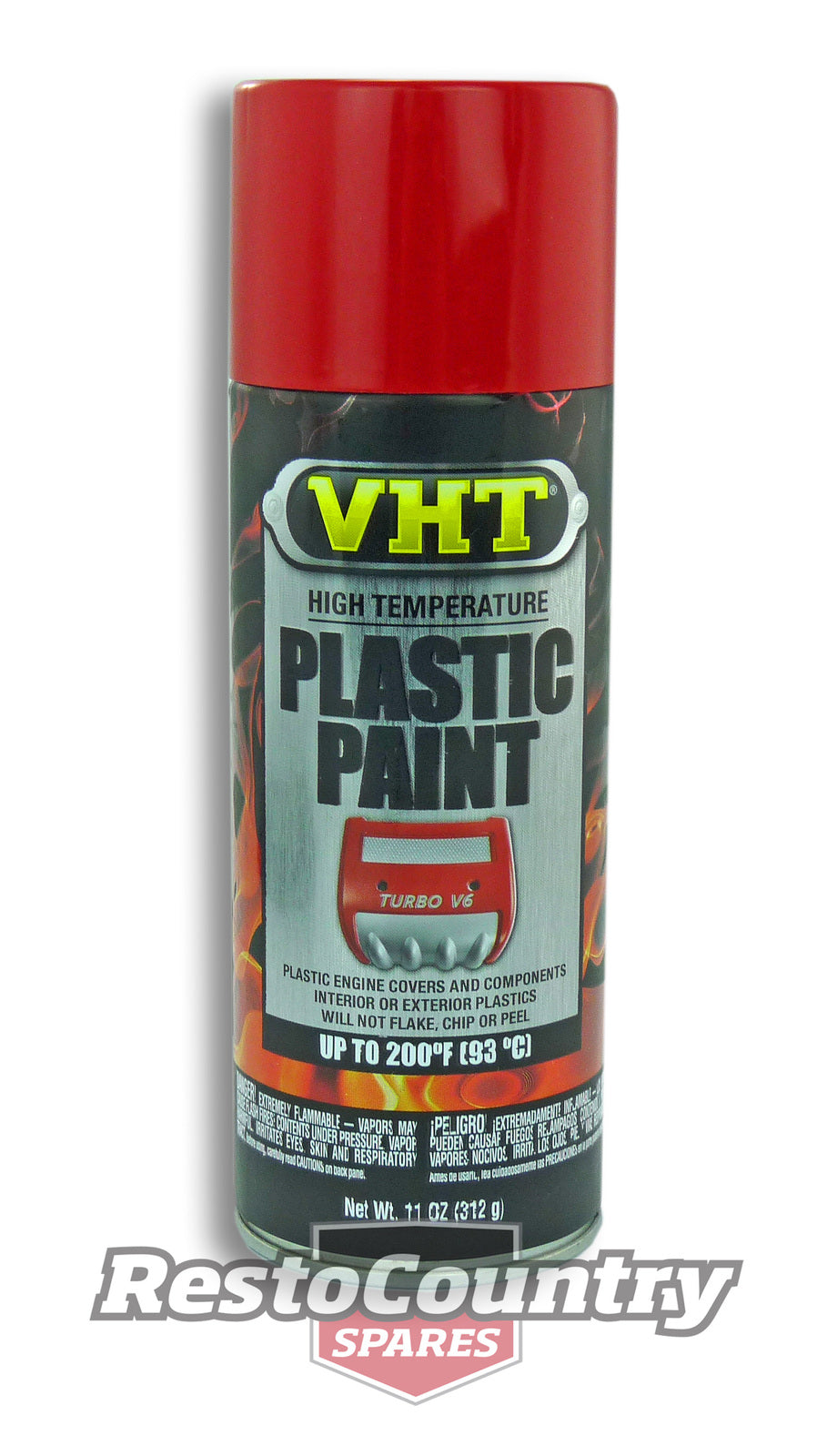 VHT PLASTIC High Temperature Spray Paint x1 GLOSS RED engine covers interior - SP821