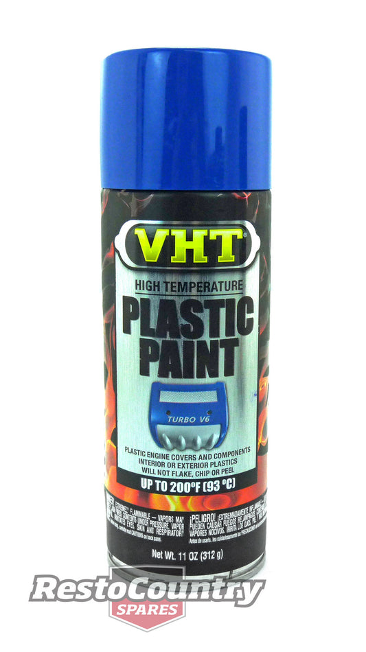 VHT PLASTIC High Temperature Spray Paint x1 GLOSS BLUE engine covers interior - SP822