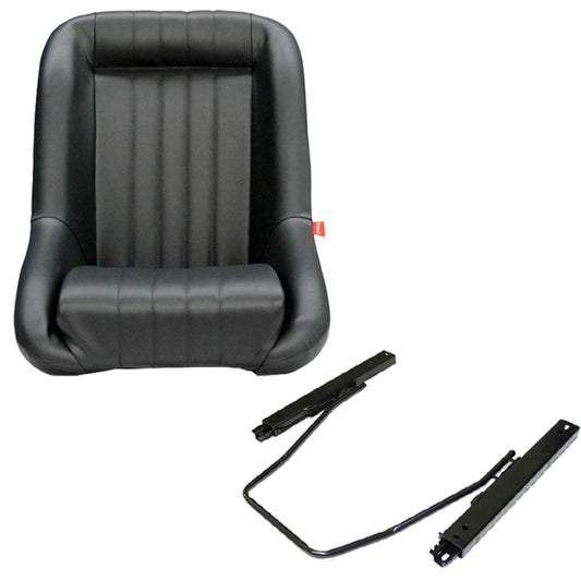 Autotecnica Classic Low Back Leather Seat +Rail x1 Universal classic car hot rod - SS25