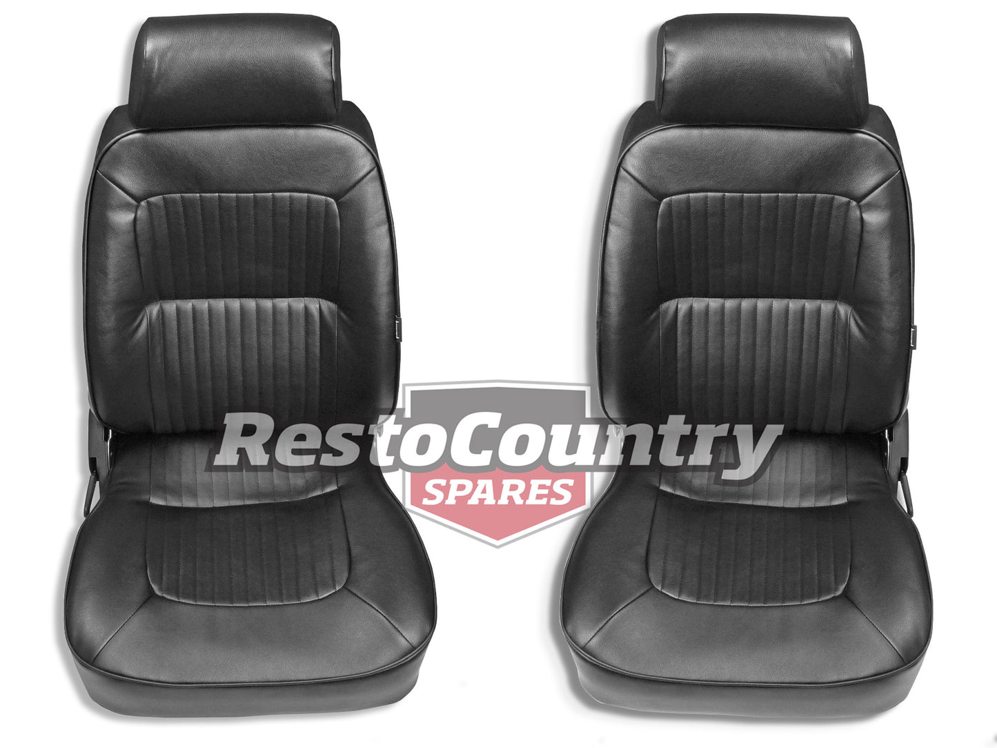 Autotecnica 'Classic Deluxe' Bucket Seat PAIR +Head Rest May fit Ford / Holden - SS43