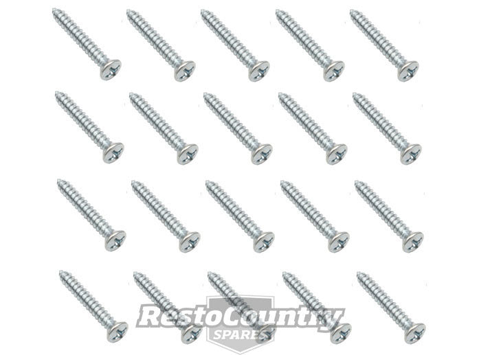 "Holden FJ- EK +Universal Self Tapper Screw Phillips Oval Head CR Rec 6 X 1" 20pc - ST0028"
