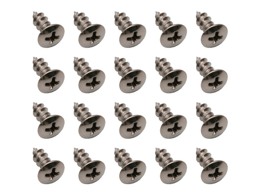 "Universal Self Tapper Screw Phillips Oval Head Cr Rec 10 X 1/2" Chrome 20pcs - ST0031"