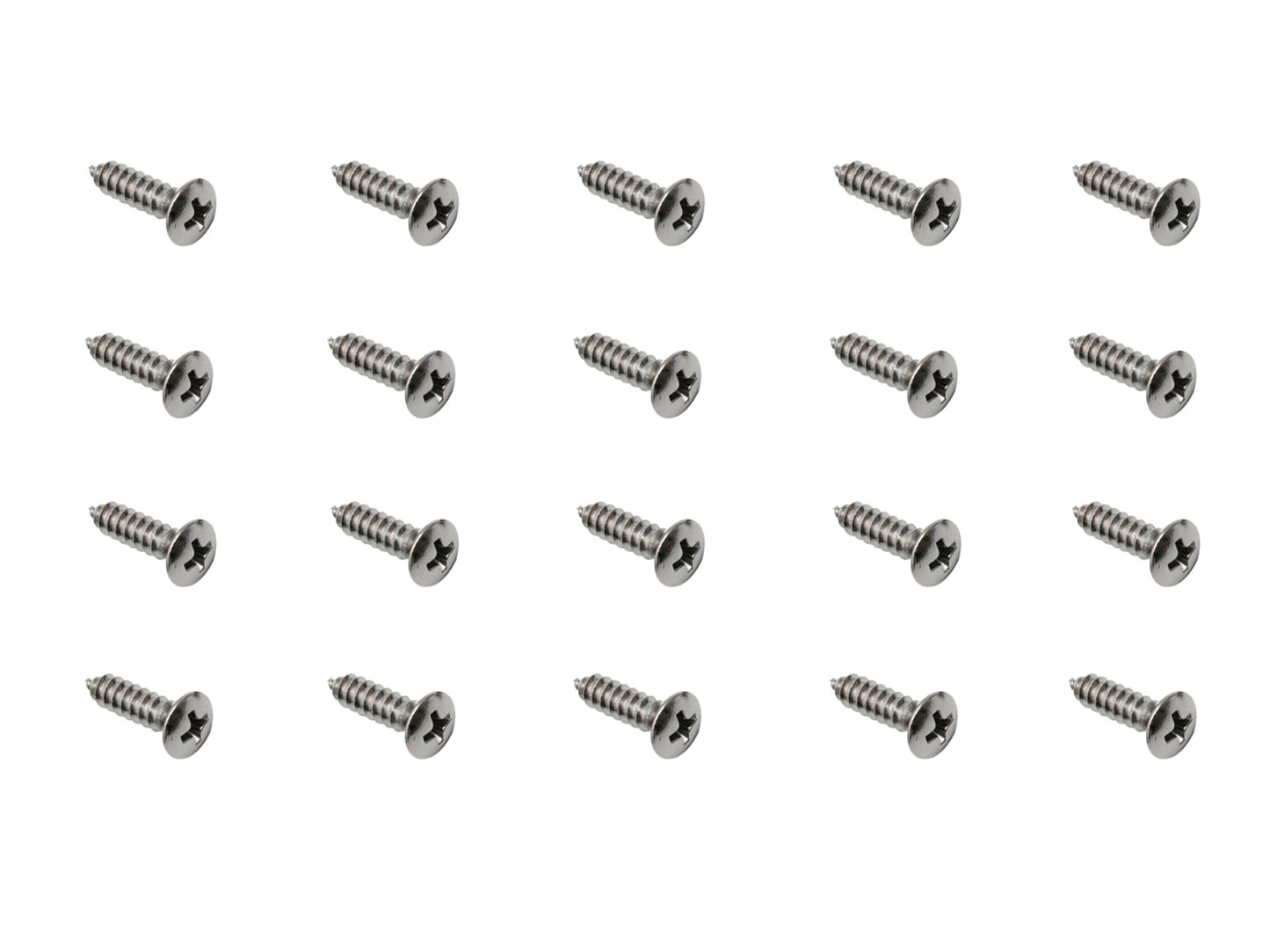 "Holden +Universal Self Tapper Screw Oval Head 10# X 3/4" Chrome Countersunk 20pcs - ST0058"