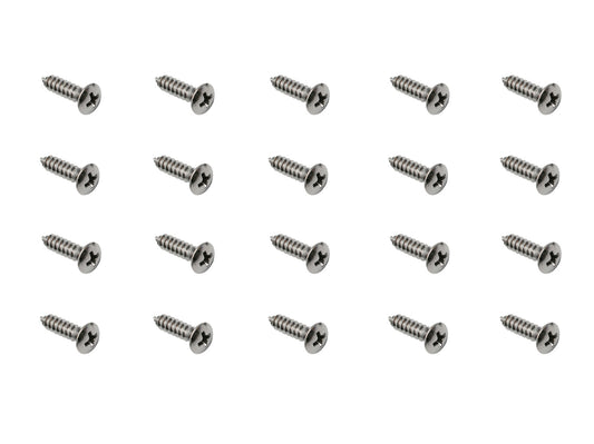"Holden +Universal Self Tapper Screw Oval Head 10# X 3/4" Chrome Countersunk 20pcs - ST0058"