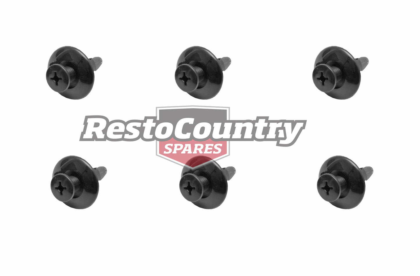 Universal Finishing Scrivet Clip Set x6 8mm nut bolt screw panel trim interior - TC0004