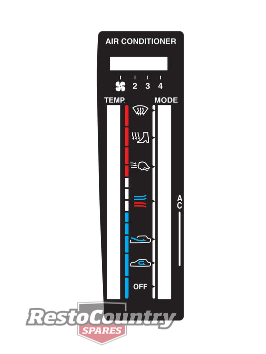 "Holden Commodore "Air Conditioner" Control Panel Decal VL heater cool fan dash - VS17118"