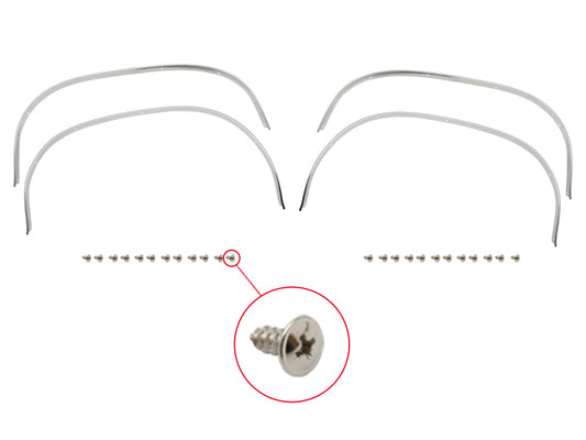 Ford COMPLETE Wheel Arch Mould Kit XA XB Sedan Stainless - WA2001