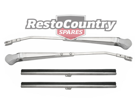 Holden Wiper Blade + Arm Set 48-215 FX FJ windscreen rubber rain - WB1001