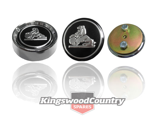 Holden GTS Monaro Road Wheel Centre Cap. Bolt-On inc Decal. HQ GTS (no tail) - WC1006