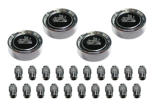 Holden GTS Wheel Cap Centre and Nuts Set HJ HX HZ + LH LX. 4 wheels - WC1007A