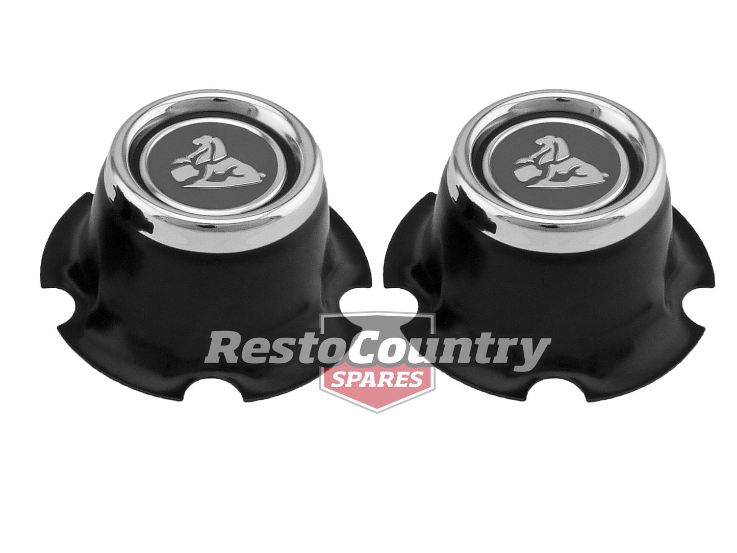 Holden Torana LJ Rim / Wheel Centre Caps BLACK x2  mag  cap  lion - WC1008