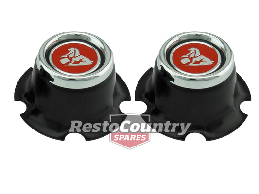 Holden Torana Wheel Centre Caps RED PAIR LC  rim  mag  lion  logo - WC1009