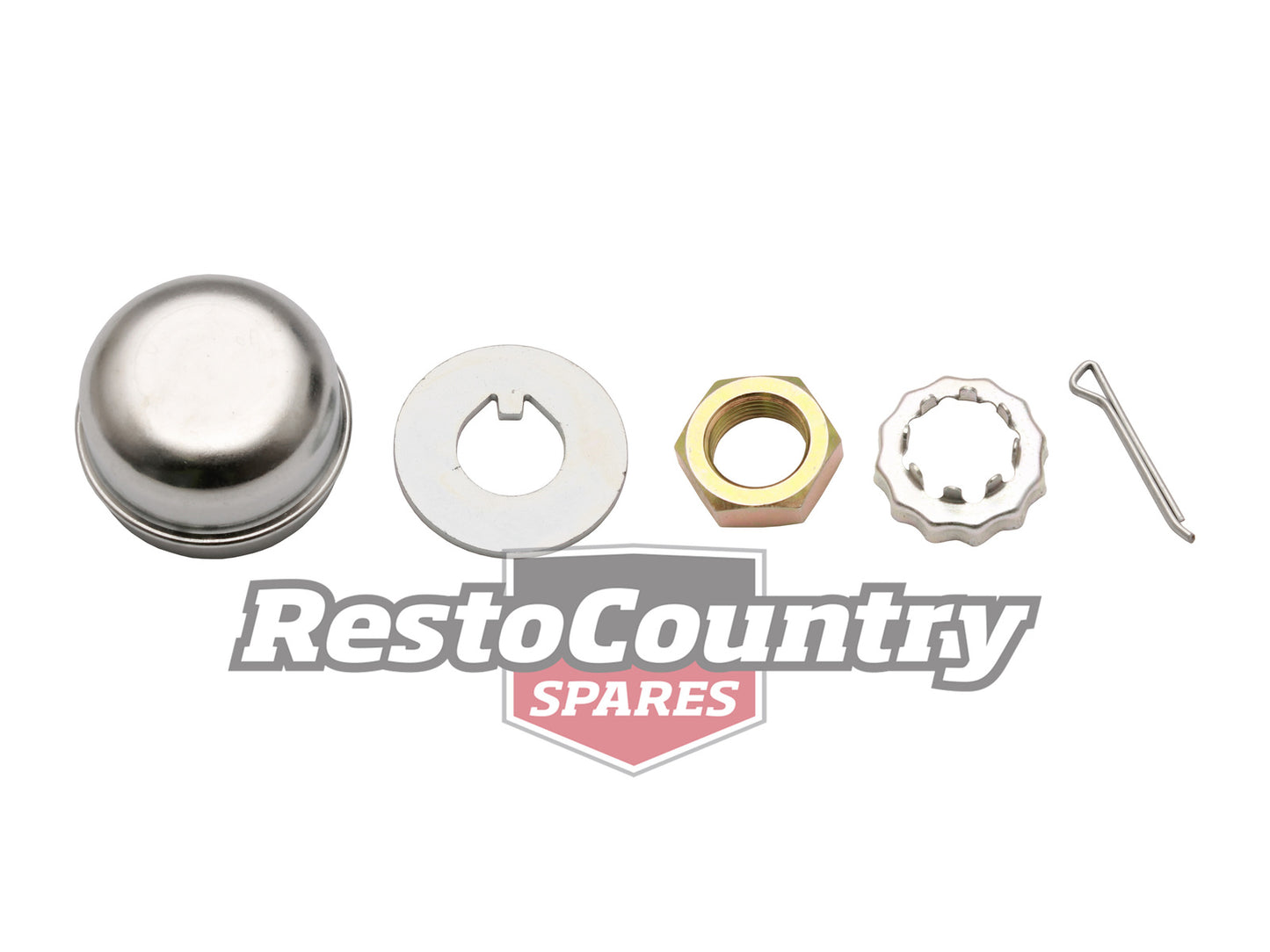 Ford Wheel Bearing Hub Nut + Cap + Washer Kit x1 XW XY ZC ZD   retainer - WC2003