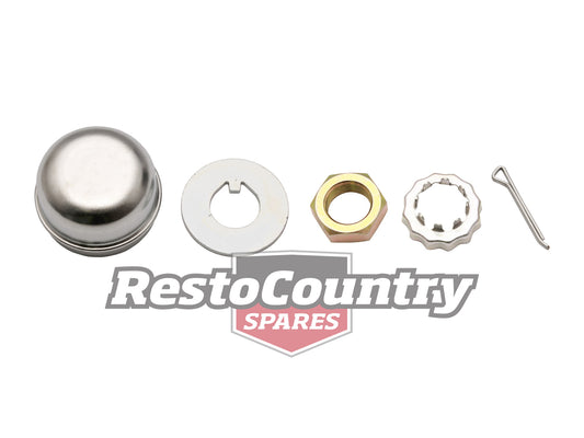 Ford Wheel Bearing Hub Nut + Cap + Washer Kit x1 XW XY ZC ZD   retainer - WC2003