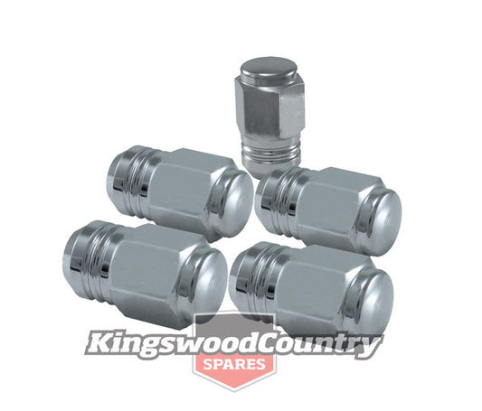 Holden GTS Wheel Nut Set x5 HX HZ LH LX A9X long chrome dome rim - WN10035